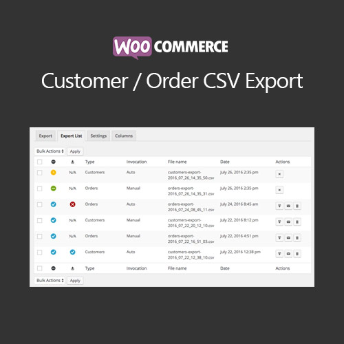 WooCommerce Customer/Order CSV Export WooCommerce Customer/Order CSV Export